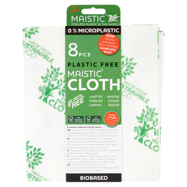Pack of 2 Maistic Plastic Free Floor Cloths Bio Based Quality Fibre Scrub 